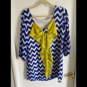 Chevron bow dress